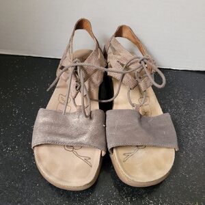 Josef Seibel Metallic Brown Gladiator Sandals